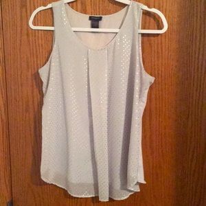 Ann Taylor Metallic Polka Dot Blouse
